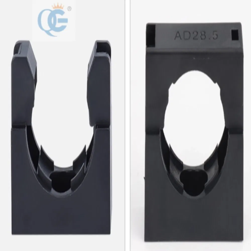 Ad25 Black Nylon Plastic Pipe Mounting Brackets for Agricultural Applications