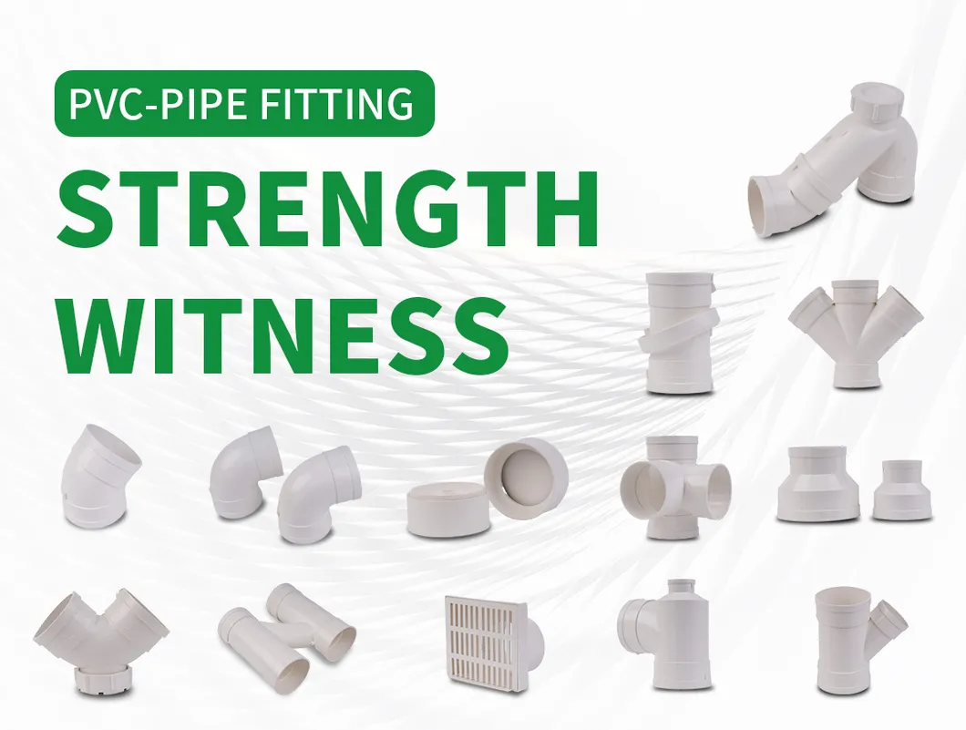 50mm 75mm 110mm PVC Rainwater Drainpipe Plastic Pipe Fittings for Buildings