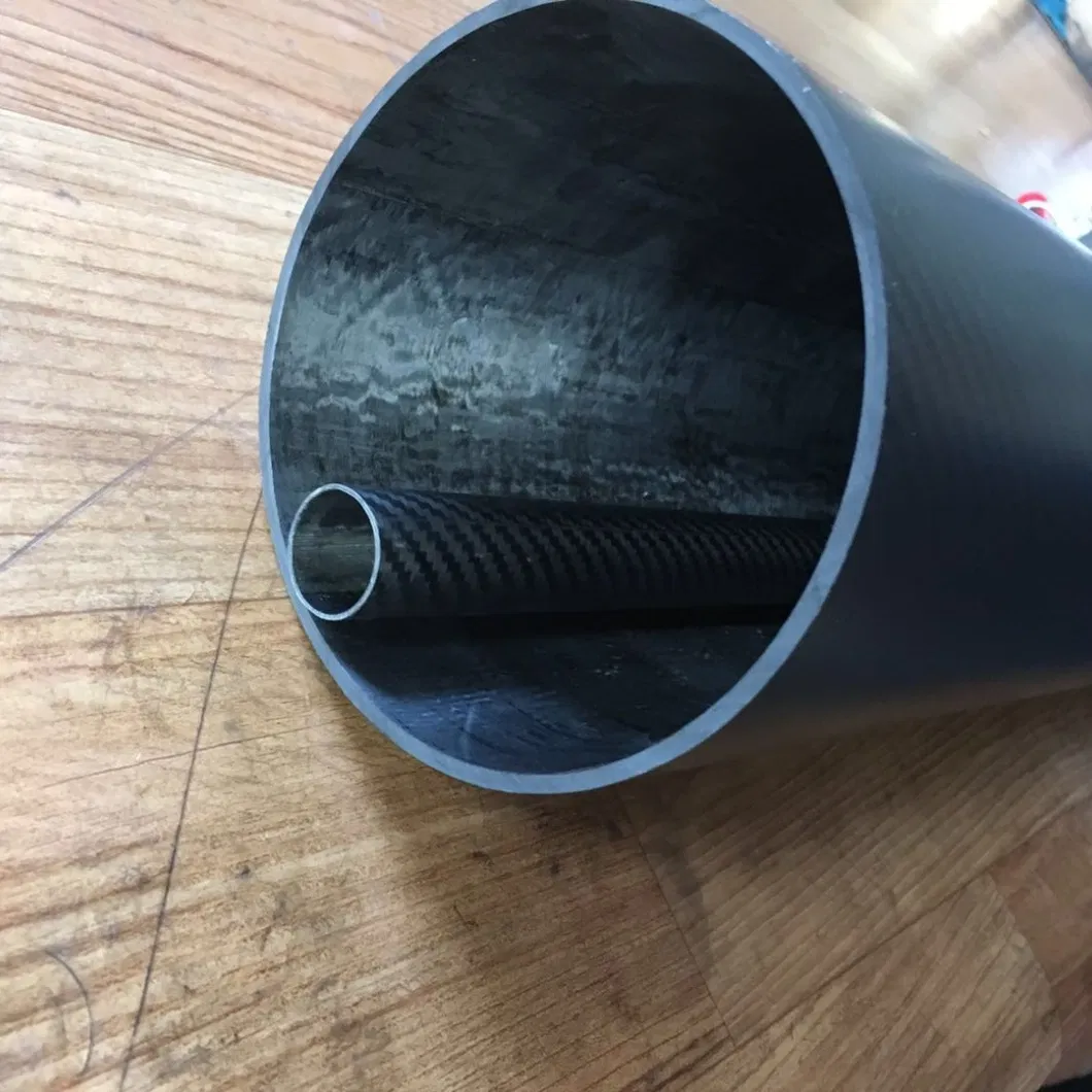 3K Wrapped High Strength 100mm 140mm 150mm Carbon Fiber Round Tube