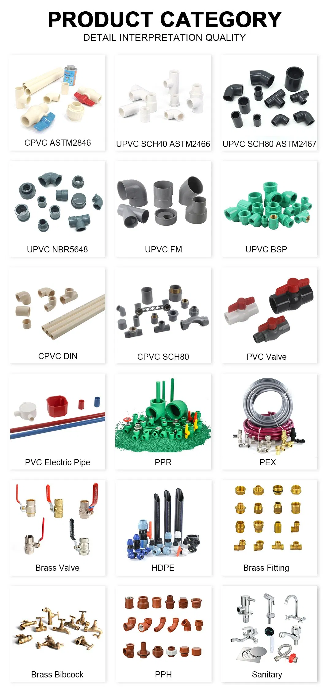 Ifan Hot Selling 1/2" - 1" Plastic Water Pipe Manufacturer PVC Piping Price List CPVC Pipe