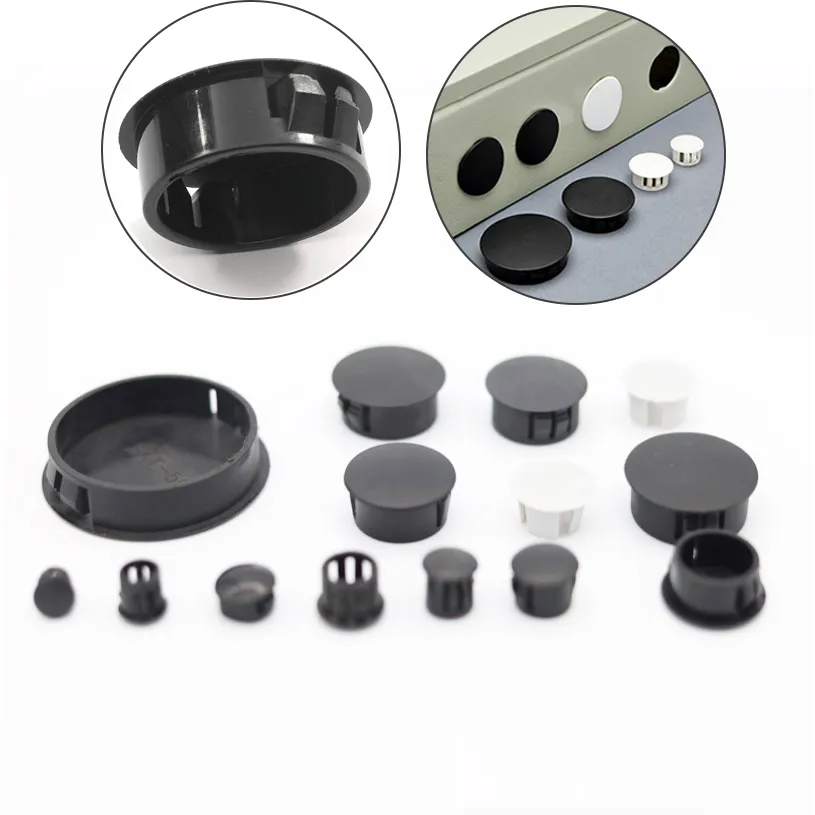 Nylon Black Locking Hole Plugs for Panel Hole /Plastic Panel Plugs PA66 Hole Plug Post Pipe Insert E
