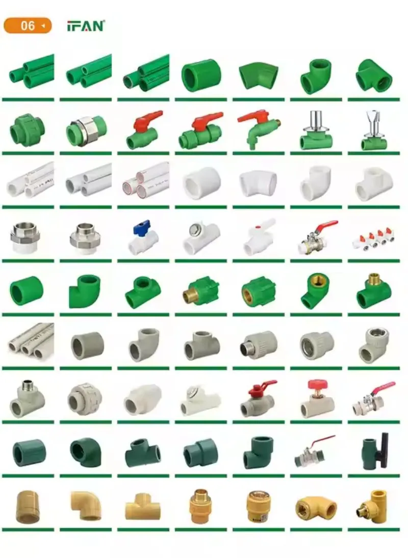 Ifan PPR Manufacturer PPR Pipes and Fittings Pn25 Elbow Tee Coupling Plumbing Materials Plastic PPR 