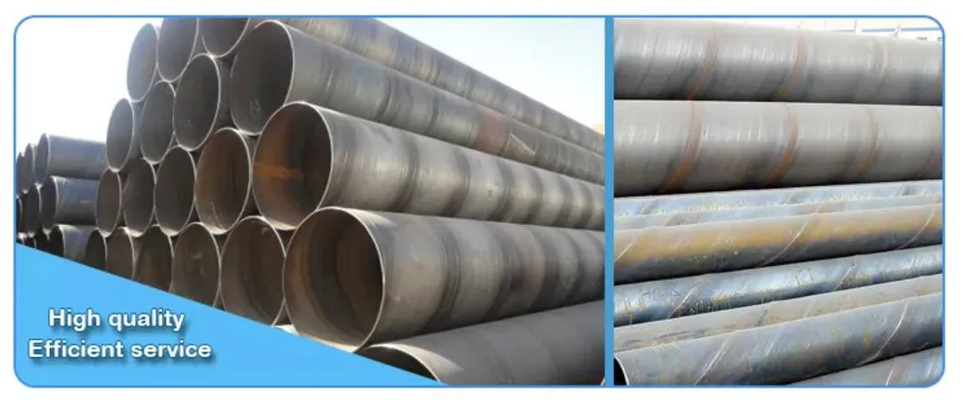  5L X42 X52 X56 X60 SSAW Anti-Corrosion Carbon Welded Round Steel Spiral Pipeline Sch 40 Rew Carbon Seam Steel Pipe