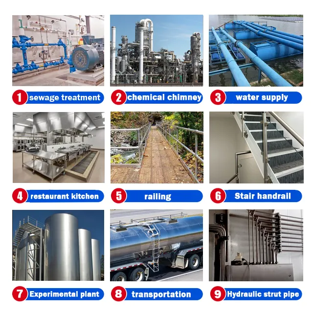 DN50 Stainless Steel Tube Chs Circular Stainless Steel Pipe 304 316 316L Seamless Steel Tube Finished ERW Piping SUS304