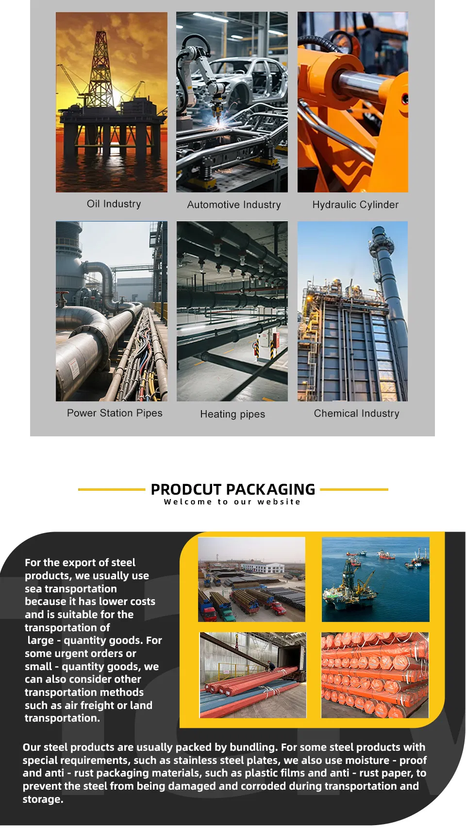 Hot Rolled Mild A106 28 Inch Carbon Seamless Steel Pipe for Water Well Casing Oil and Gas