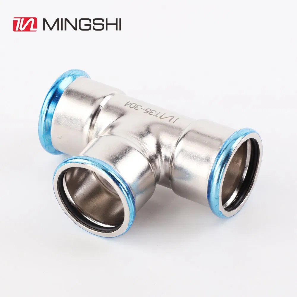 M-Type Hot/Cold Water Stainless Steel 304 Pipe Joint Press Fit Fittings Adapter DN15-100 Tee Stainle