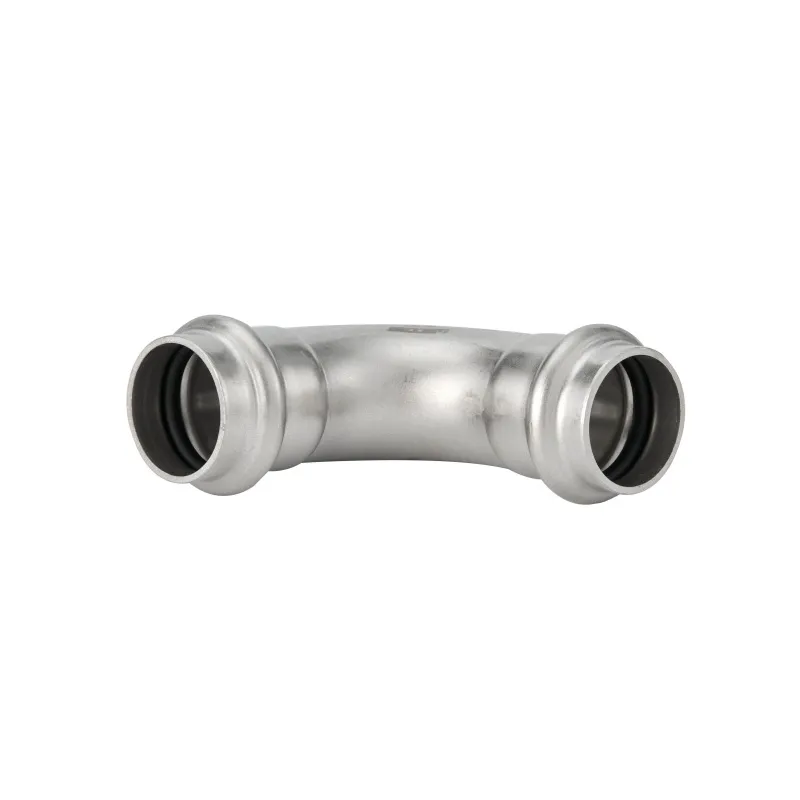 304 316L Inox Stainless Steel V Profile Press Fittings with 90° Equal Elbow Bend 90° Bend 45° Equal 