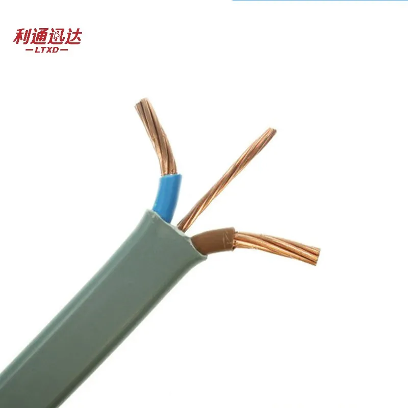 2X1.5mm+E Flat BVVB 2.5mm with Earth in Gray Twin Flat Cable Wire for South Africa