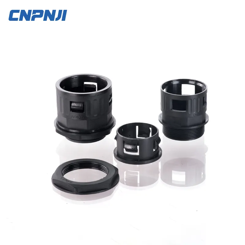 PA Nylon Corrugated Pipe Connector Plastic Threading Hose Connector Quick Coupling Fixed Fittings