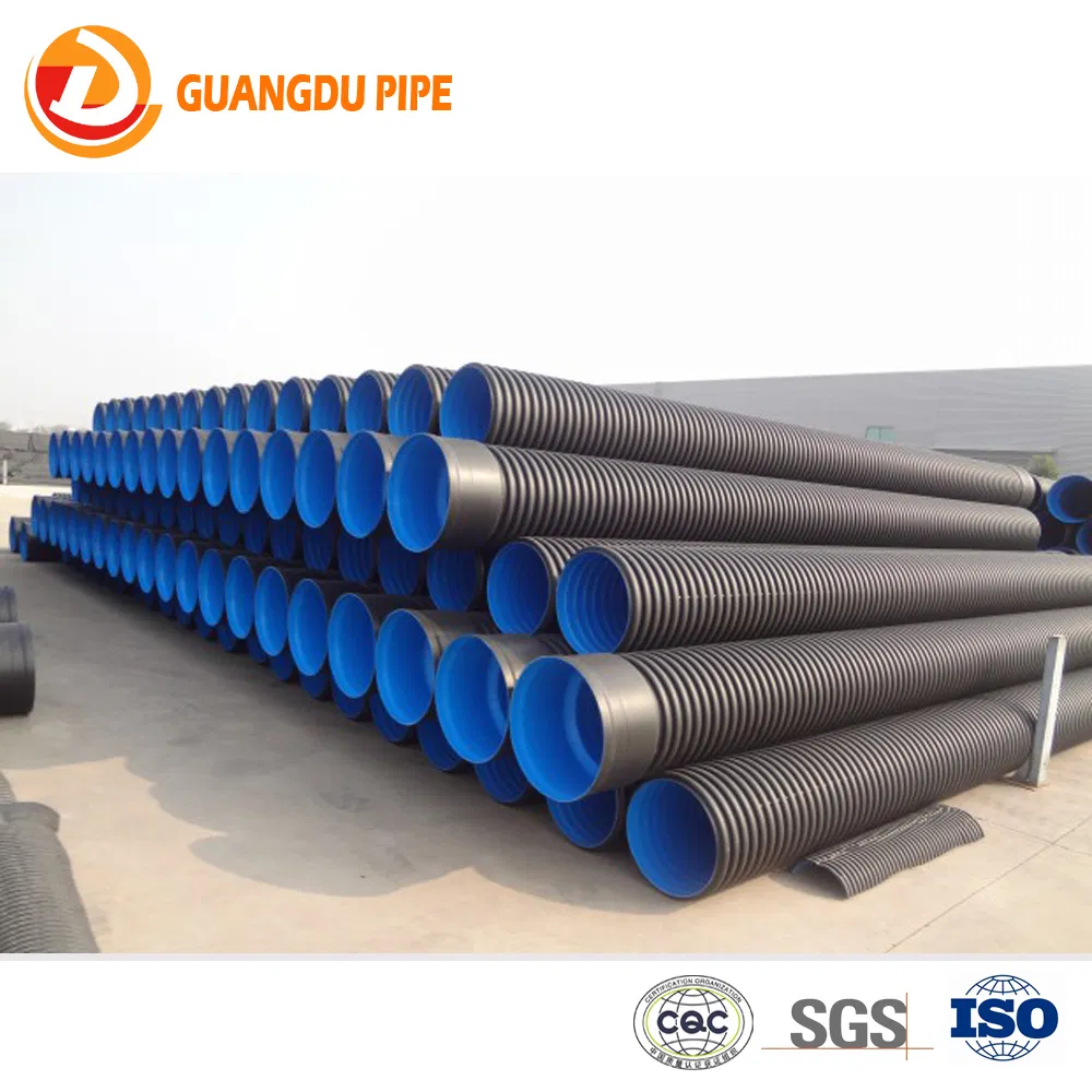 China Top Manufacturer Sn4/Sn8 Plastic Culvert Pipe HDPE Double Wall Corrugated (DWC) Sewage Spiral China Top Manufacturer Sn4/Sn8 Plastic Culvert Pipe HDPE Double Wall Corrugated (DWC) Sewage Spiral
