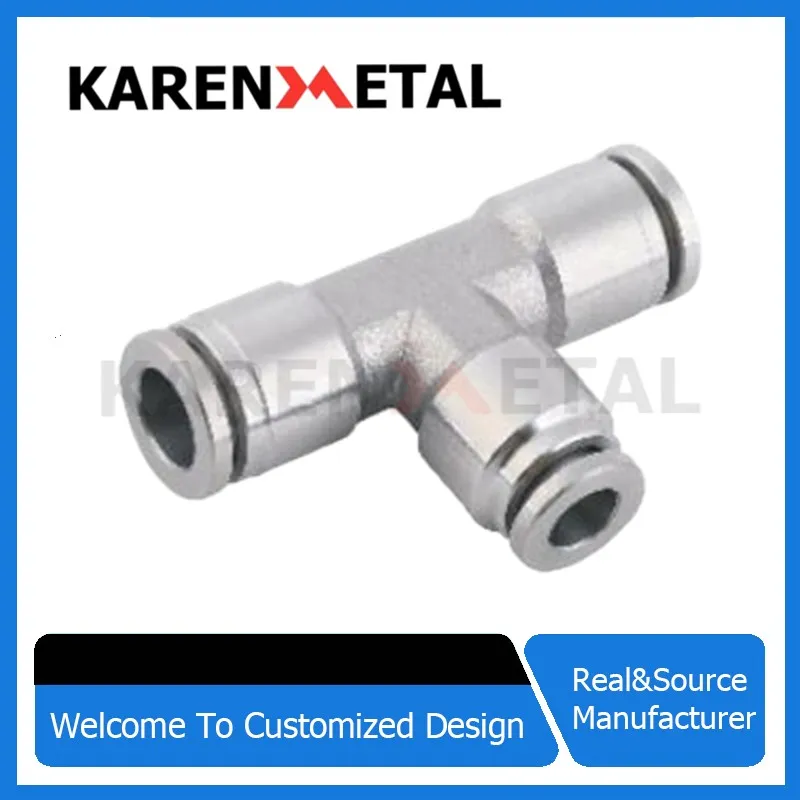Peg Stainless Steel T-Reducer SS304 316 Tube Fittings Stainless Steel Pneumatic Connection Pipe One