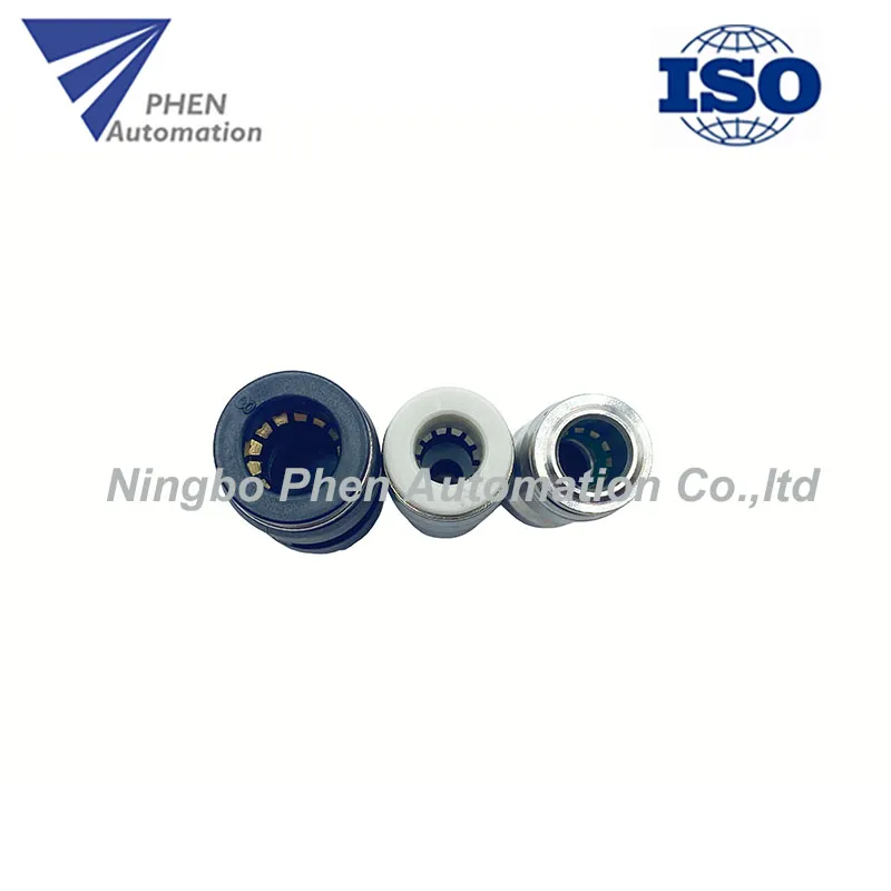 Phen PU Air Hose Connector Pipe Push-in Stainless Steel Material Pneumatic Tube Fittings
