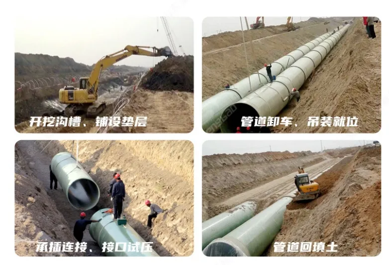 FRP Pipes, Rainwater Drainage, Spiral Pressure Biological Odor Removal Ventilation Pipe, Exhaust Gas Treatment Desulfurization Pipe
