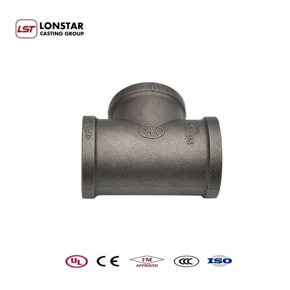 Lonstar Malleable Iron Pipe Fitting Half Inch Plumbing Material Black Tee Fitting