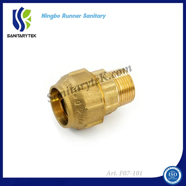Wall Plated Elbow Female Brass Compression Fitting for PE Pipe