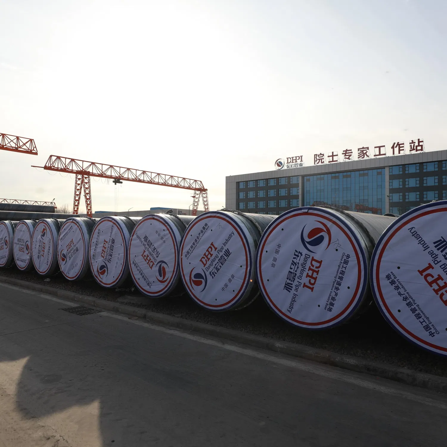 Large ASTM S235j2h Carbon SSAW Spiral Welded Pipe Pipeline 3PE 3lpe Epoxy Powder Coated for Gas Wate