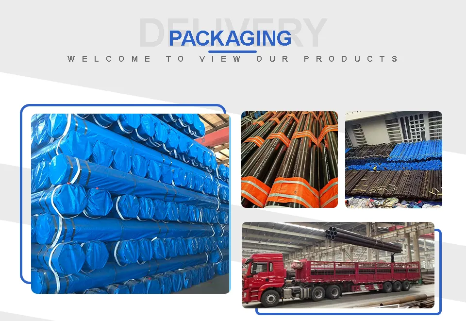 Durable Painted ERW Pipe with Plastic End Protectors, 21.3-165.2mm Od, En 10255, for Cable Management and Electrical Conduit Applications.