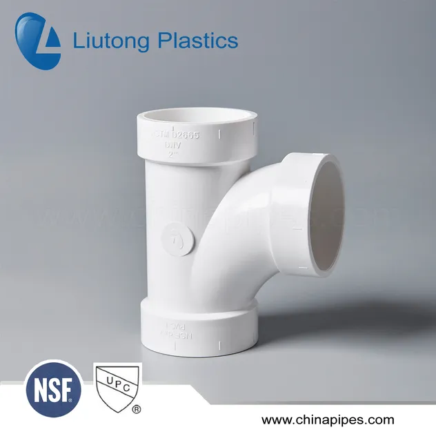 Premium 2-Inch PVC Tee Pipe Fittings for Plumbing Systems