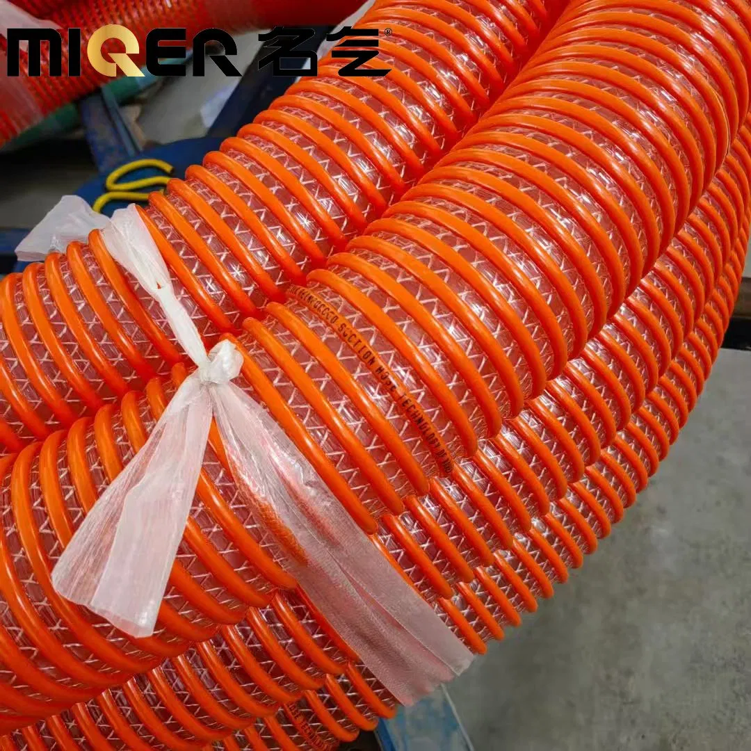 5 Inch Corrugated PVC Spiral Sewage Sand Sludge Trash Suction Hose Pipe