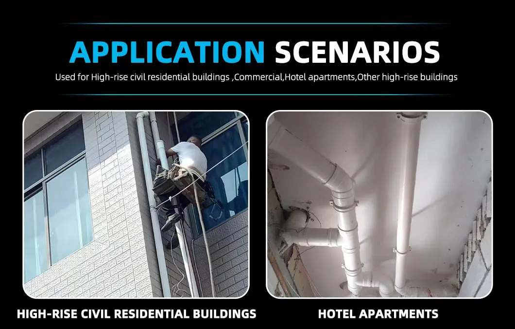 Other High-Rise Buildings Impact Resistance PVC Flexible Drainage Conduit Drainage Systems Water Pipe