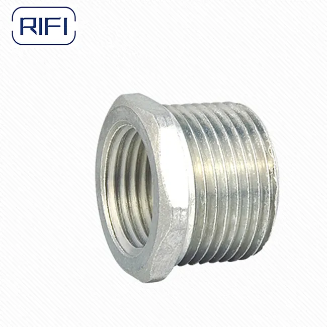 Galvanized Steel Reducing Bushing Steel Rigid Conduit Threaded Reducers Bushed Nipple