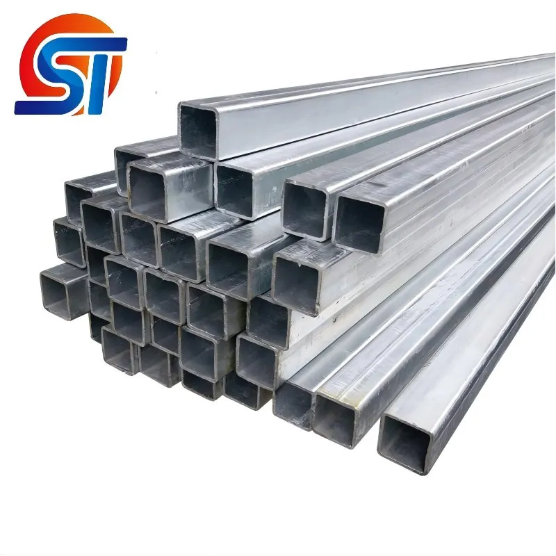 ASTM Standard ERW Galvanized Steel Pipe 50*50 Square Tube Rectangular 100*100 Iron Tube Welded 6m 12