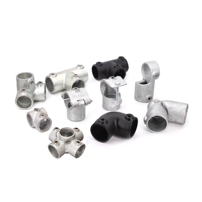 Fence Pipe Fittings Galvanized Steel Key Clamp Fitting for Greenhouse and Playground