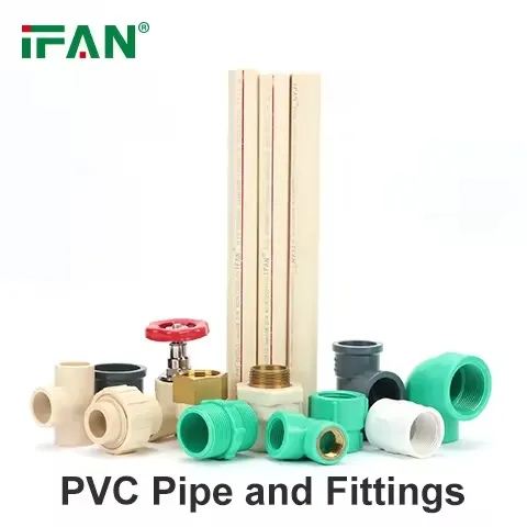 Ifan All Standard GB Pn16 PVC Pipe and Pipe Fittings 1/2''-2'' Beige White Gray Gree