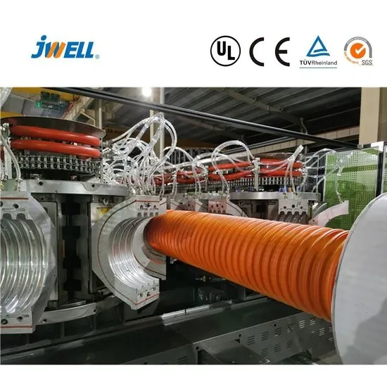 HDPE Horizontal Type Double Wall Corrugated Pipe Making Machine From Jwell Plastic PVC PPR HDPE UPVC