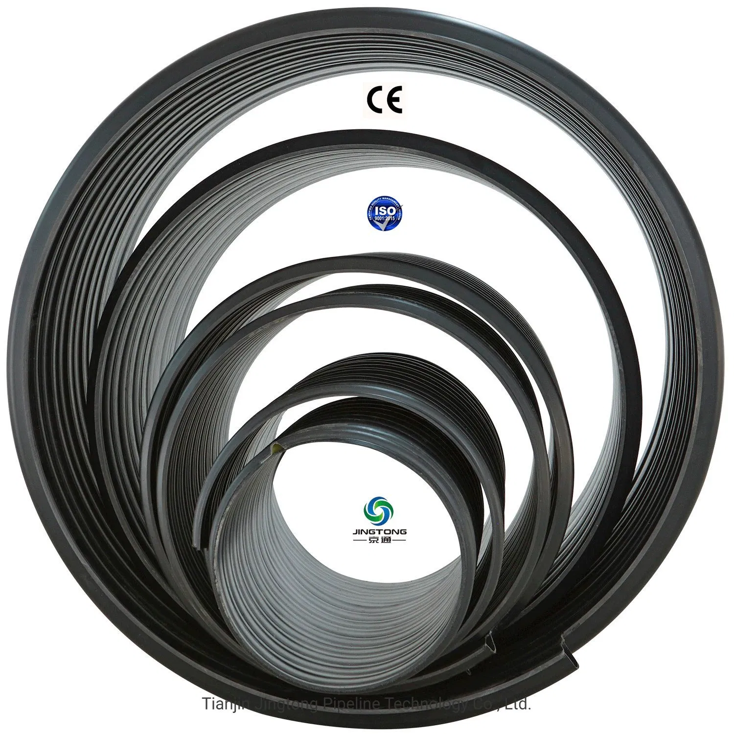 300mm-2400mm Metal Belt Reinforced HDPE Pipe Plastic Pipe for Drainage / Rain Water