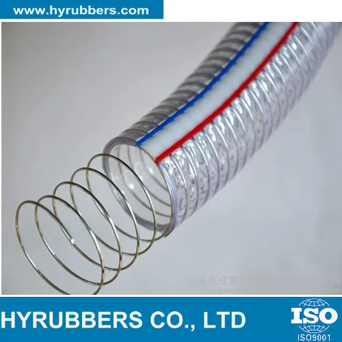 PVC Spiral Steel Wire Reinforced Hose/ Transparent PVC Pipe
