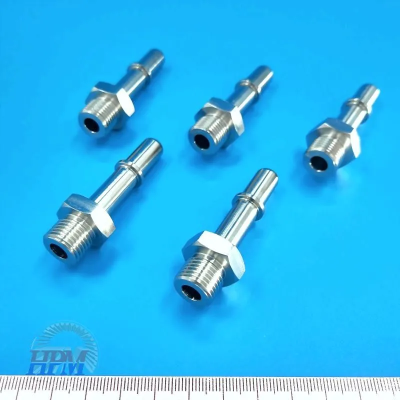 Precision Pipe & Hydraulic System Component - Custom Stainless Steel Threaded Coupling and Adapt