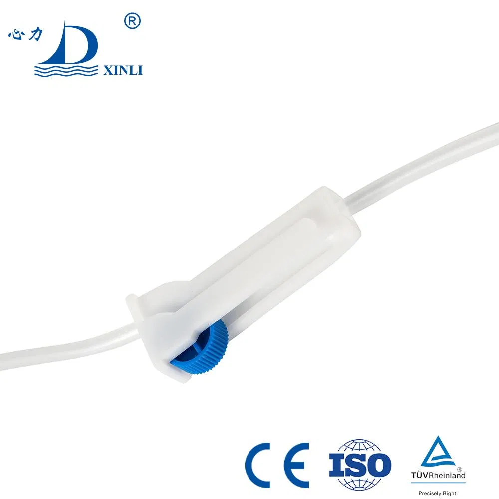 Disposable Medical PVC PP Transparent Tubing 1.5m for Adults IV Infusion Set with Air Inlet