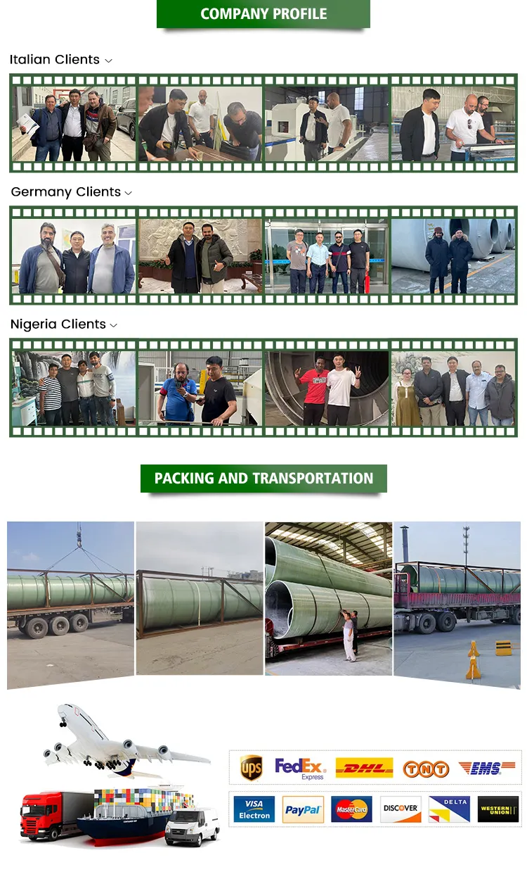 Corrosion Resistance FRP Fiberglass Reinforced Plastic Pipe