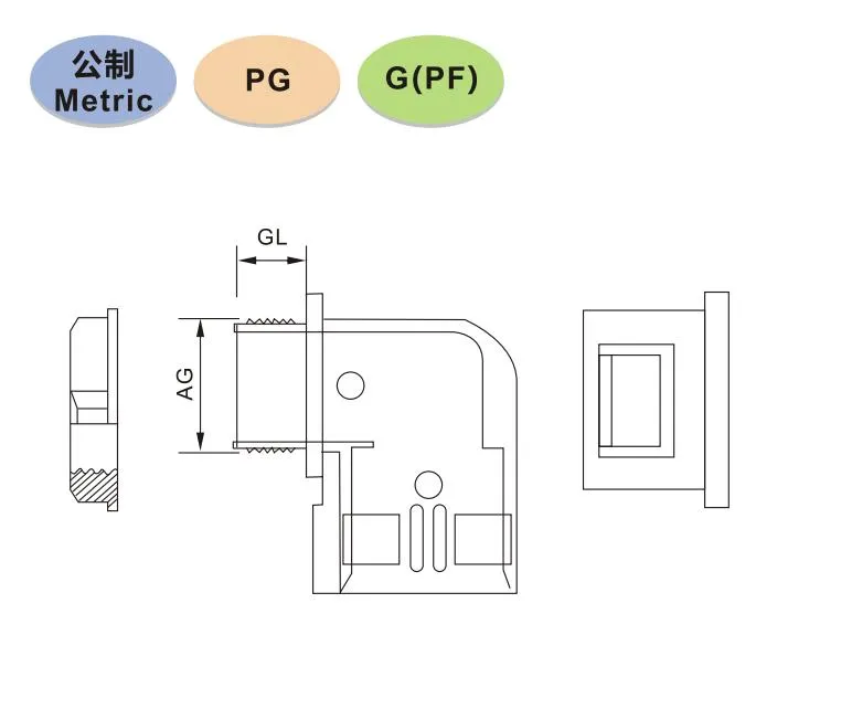 Elbow Quick Connector for Corrugated Pipes Nylon PA66 Pg21-Ad28.5