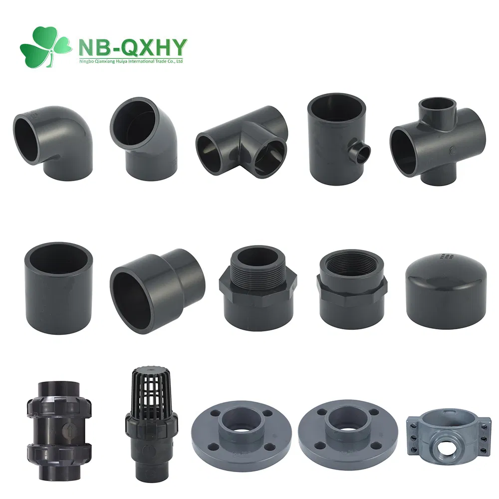 Nbqx Pn10 Pn16 DIN Standard Plastic Pressure PVC UPVC Plumbing Pipe Fitting for Water Supply and Irrigation Use