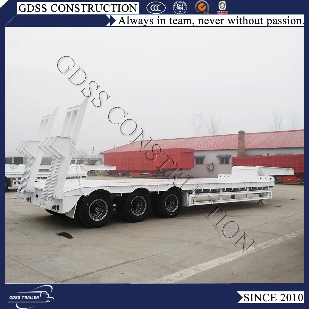 Steel Pipe Lowbed Low Bed Trailer for Heavy Duty Transport