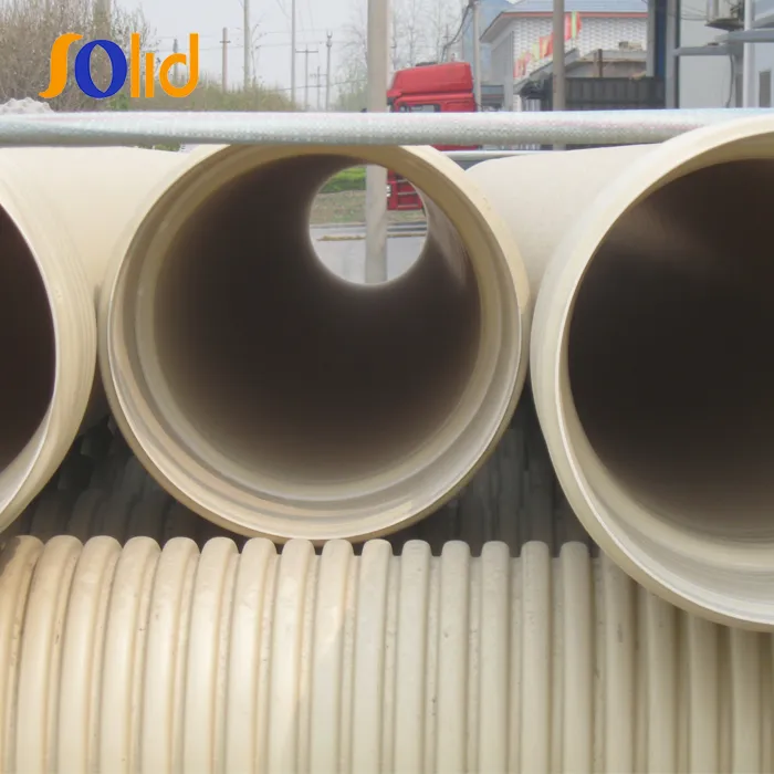 High Strength PVC Double Wall Corrugated Pipe for Drainage and Sewer Systems