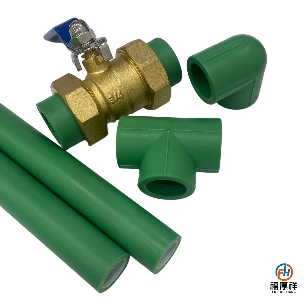 PPR Water Pipe with Customized Logo, Available in Green, White, Grey