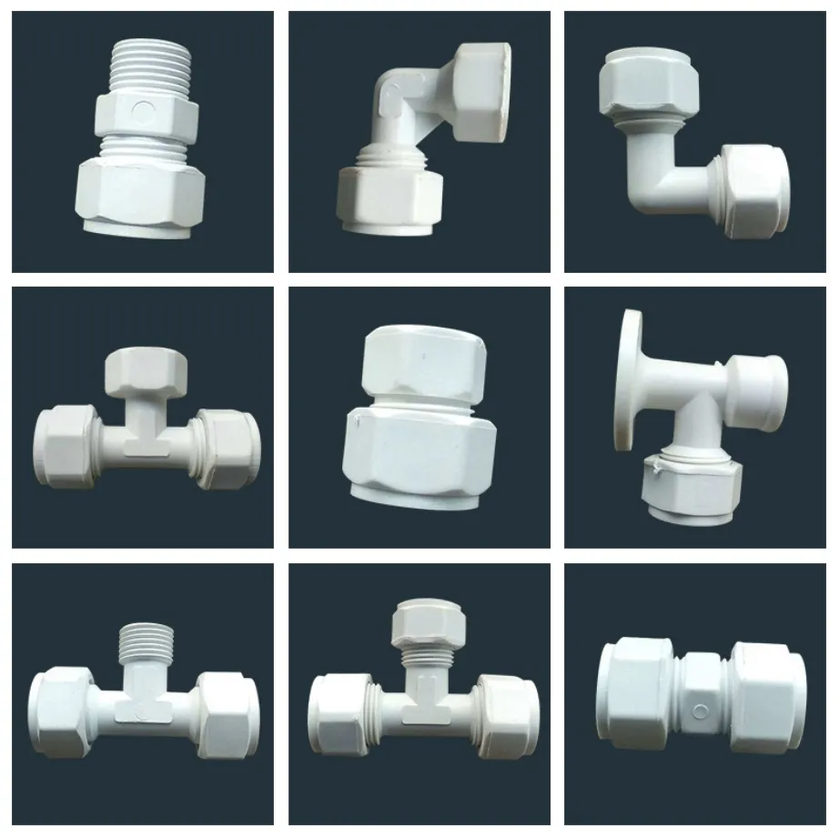 Nylon PA Fittings 3way Tee Pipe Connect for Pex Pipe