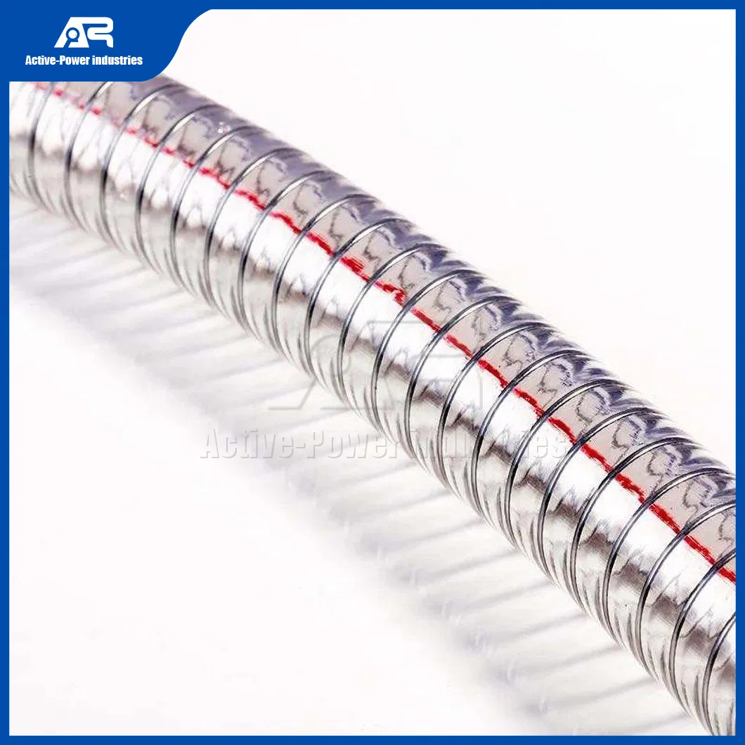 Active-Power Industries Flexible PVC Hose Suppliers Spiral Reinforced Hose China High Temperature Food Grade PVC Steel Wire Reinforced Hose Pipe