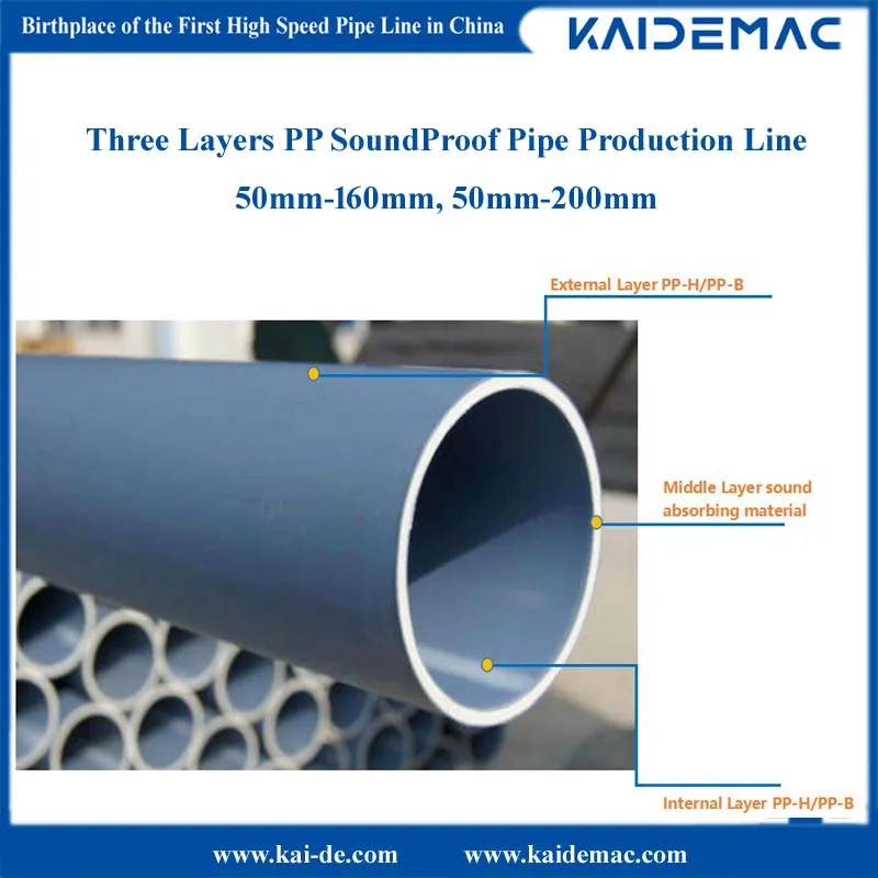 PP Soundproof Pipes Making Machine 50-200mm Extruder/ PP Silent Pipe Extruder Machine/Making Machine