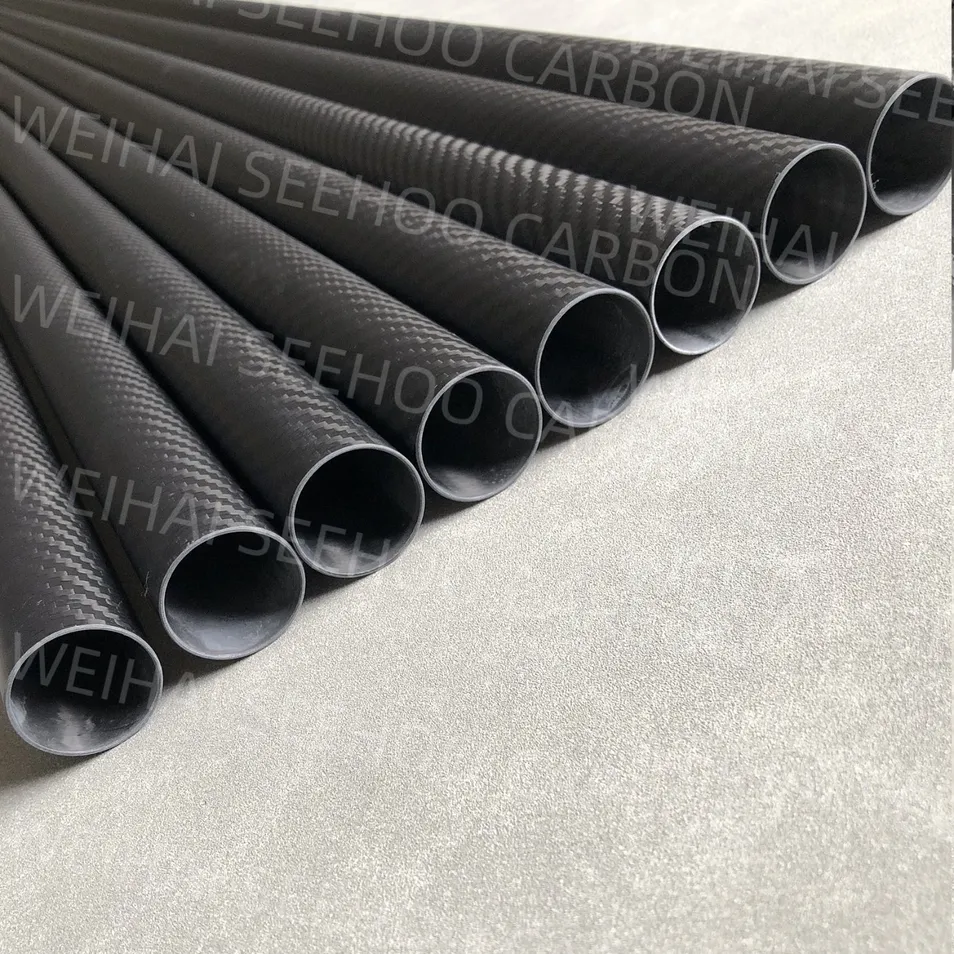 Customized Thickness Diameters Round 3K Matte Carbon Fiber Tube