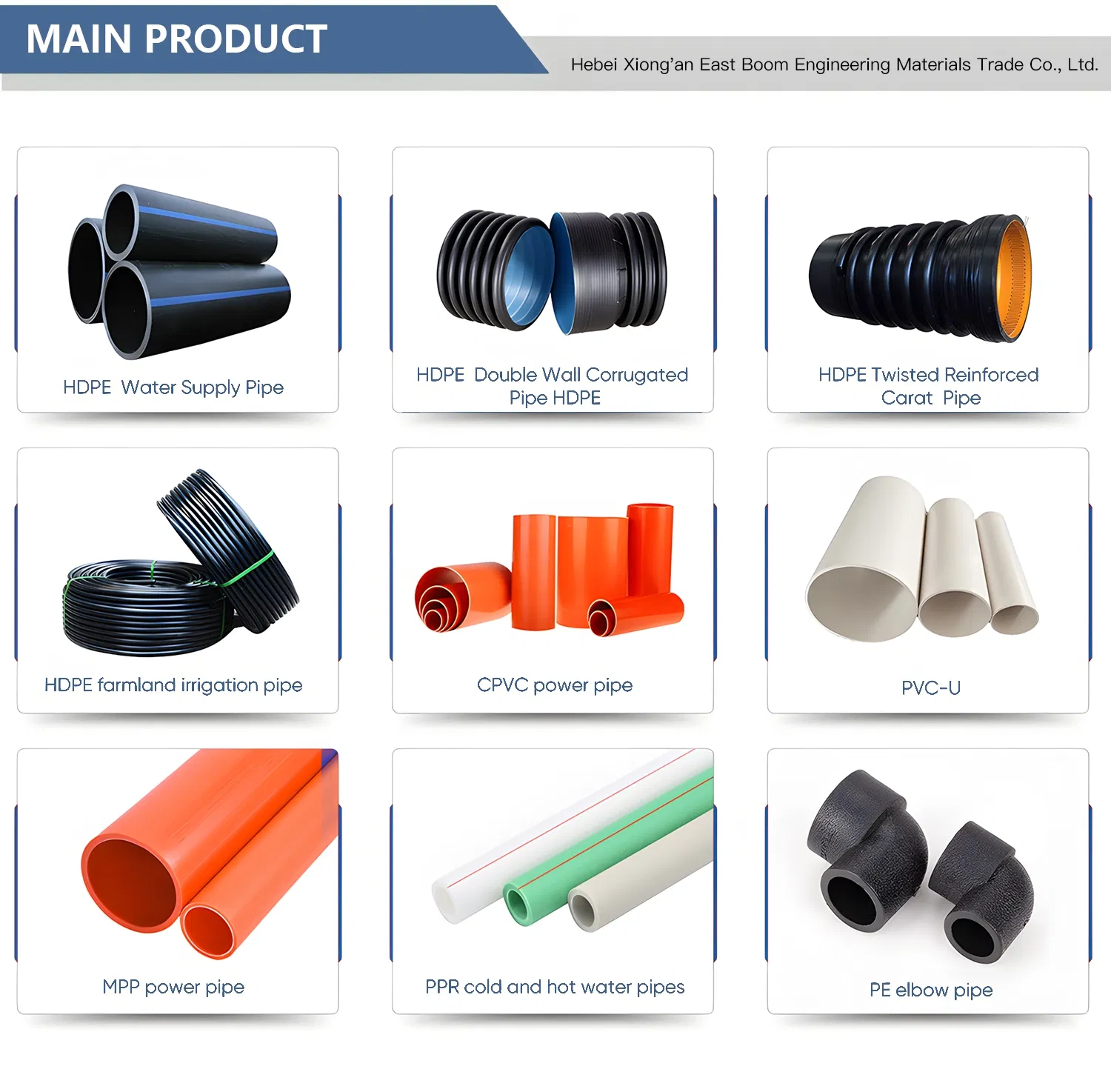Manufacturer Direct Sale PVC Pipe UPVC (CPVC) Pipe White Grey Pipe for Water Supply