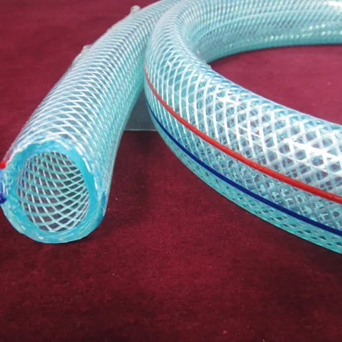 Fiber Net Reinforced PVC Clear Hose / Nylon Polyester Braided Pipe Tubing