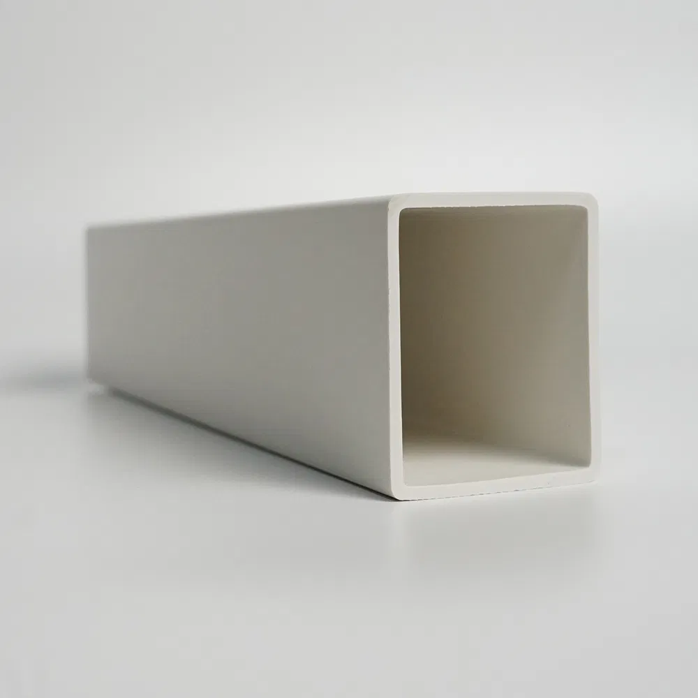 Customizable Smooth Surface Plastic Rectangular Tubes Square PVC Pipe for Decoration