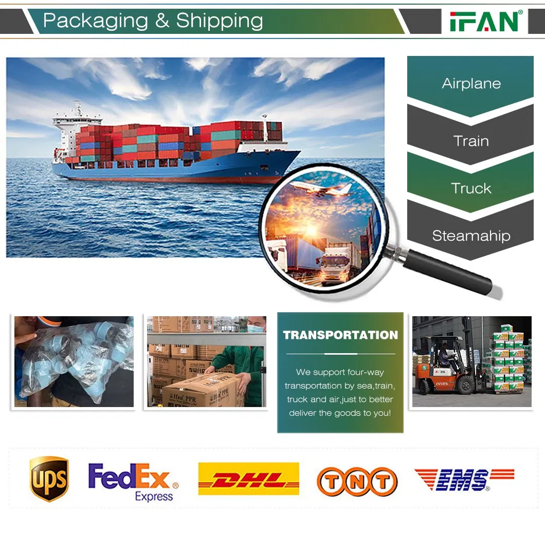 Ifan Corrosion Resistant HDPE Brass Compression Fitting 20-63mm PE Pipe Fitting