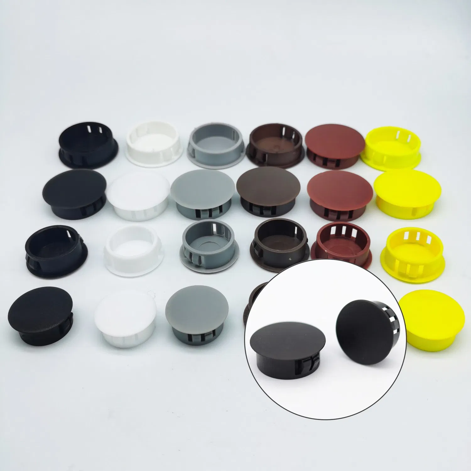 Nylon Black Locking Hole Plugs for Panel Hole /Plastic Panel Plugs PA66 Hole Plug Post Pipe Insert E
