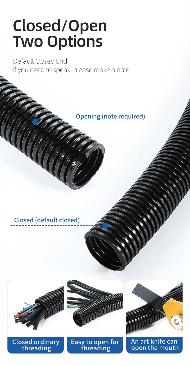 Flexible PP Corrugated Ad25 Plastic Pipe Electrical Flame-Retardant Flexible Conduit