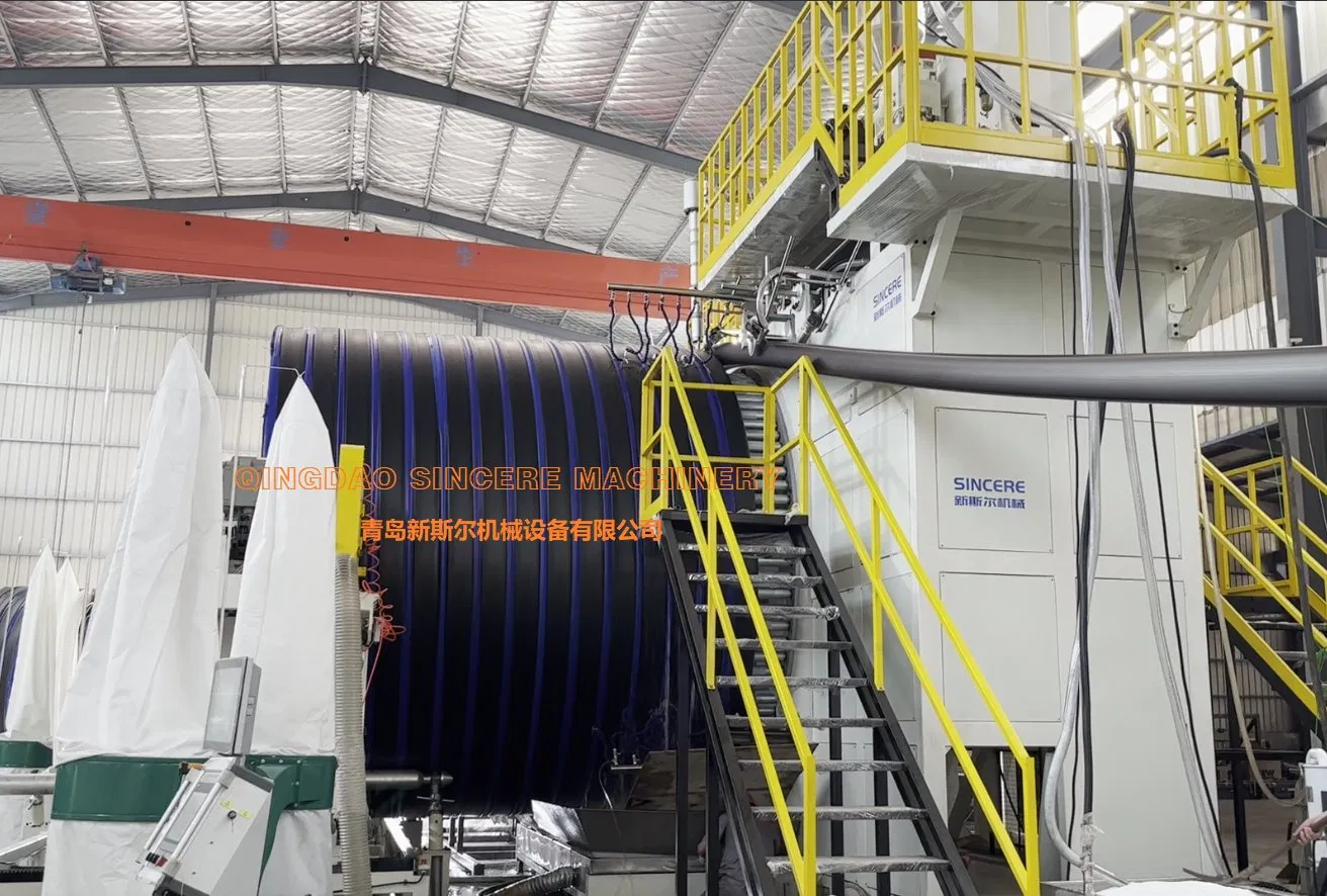 HDPE Double Hollow-Wall Spiraline Pipe Extrusion Production Machine